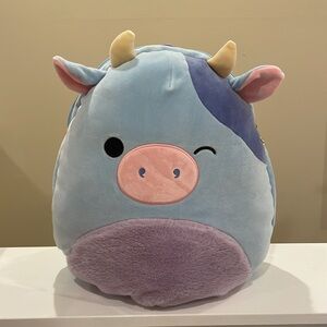 ⚡️NWT Clayton the Blue Cow Plush Squishmallow Backpack